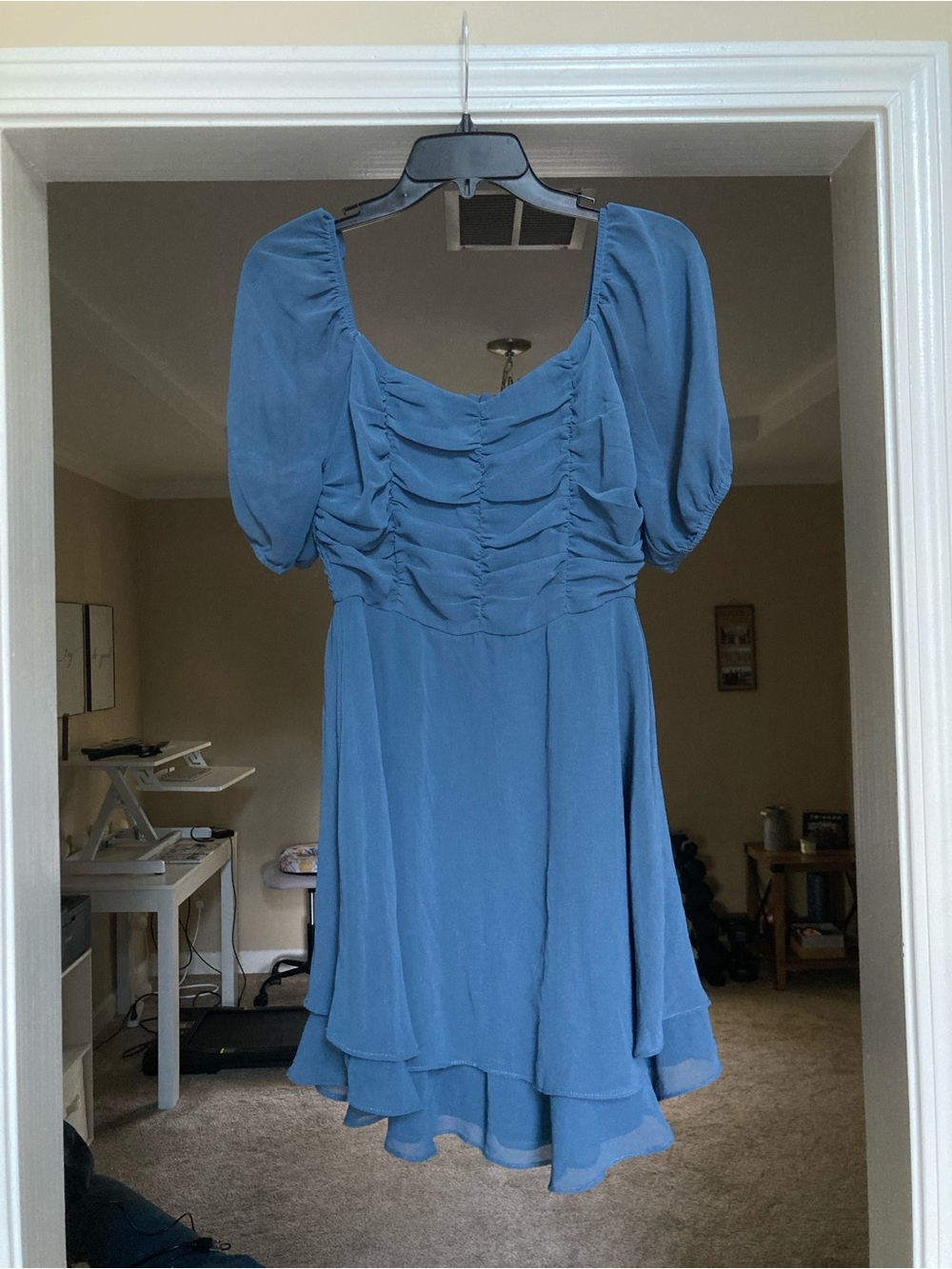 Altar’d State Blue Puff Sleeve Dress